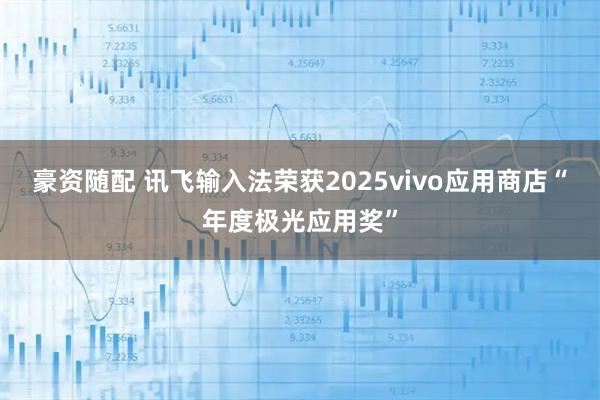 豪资随配 讯飞输入法荣获2025vivo应用商店“年度极光应用奖”